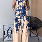 Floral Print One Shoulder Plunge Casual Jumpsuit with Pocket