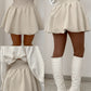 Strechy High Waist Ruched Skirt Casual Puffy Mini Skirt