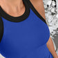 Contrast Binding Tank Tops Summer Sleeveless Basic Cami Top Shirt Slim Knit Ribbed Racerback Blouses