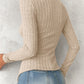 V Neck Overlap Asymmetrical Long Sleeve Top