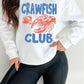 White CRAWFISH CLUB Printed Drop Shoulder Sweatshirt