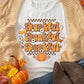 Khaki thankful Crew Neck Thanksgiving Graphic Tee