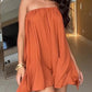 One Shoulder Asymmetrical Hem Ruffles Mini Dress Casual A Line Loose Fit Vacation Dress
