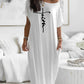 Letter Print Short Sleeve Maxi Dress