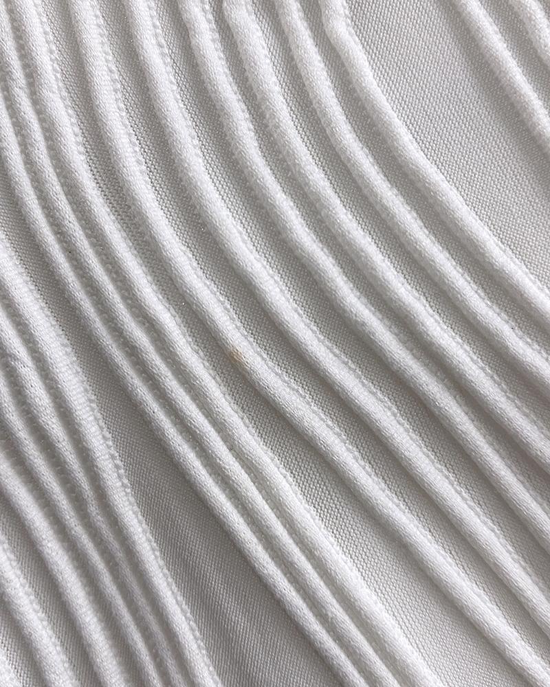 Water Rippling Sleeveless Romper Casual pocket Design Short Jumpsuit