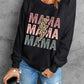 Black Leopard Lightning MAMA Graphic Pullover Sweatshirt