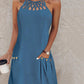 Pocket Design Hollow Out Casual Dress