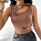 Rose Detail Cutout Tank Top