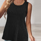 Hollow Out Criss Cross Ribbed Tank Top