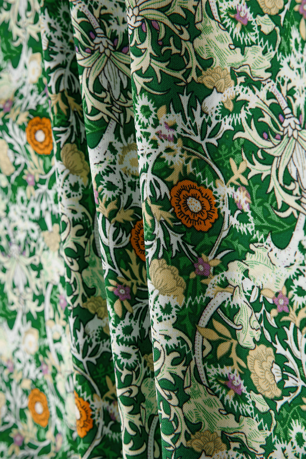 Green Flower Print Flutter Sleeve V Neck Sashed Ruffled Mini Dress