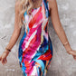 Allover Print Casual Tank Dress