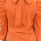 Tie Back Shirred Puff Sleeve Top