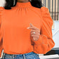 Tie Back Shirred Puff Sleeve Top