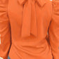 Tie Back Shirred Puff Sleeve Top