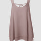 Love Heart Pattern Contrast Lace Layered Chiffon Tank Top
