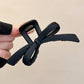 Black Frosted Bow Knot Plastic Hair Clip