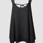 Love Heart Pattern Contrast Lace Layered Chiffon Tank Top