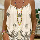 Floral Print Spaghetti Tank Top & Floral Print Pocket Design Shorts Set