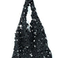 Black Flower Crochet Hollow Out Large Tote Bag