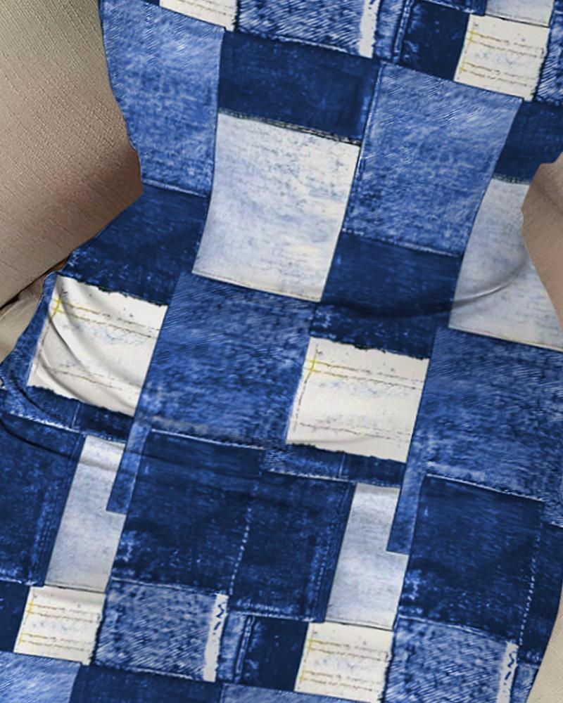 Tie Dye Print Bodycon Dress