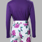 Plain Wrap Top & Floral Print Shorts Set