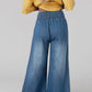 Ashleigh Blue Smocked Waist Wide Leg Jeans
