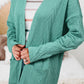 Canton  Solid Textured Open Front Cardigan with Pocket