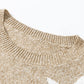 Khaki Star Pattern Drop Shoulder Plus Size Sweater
