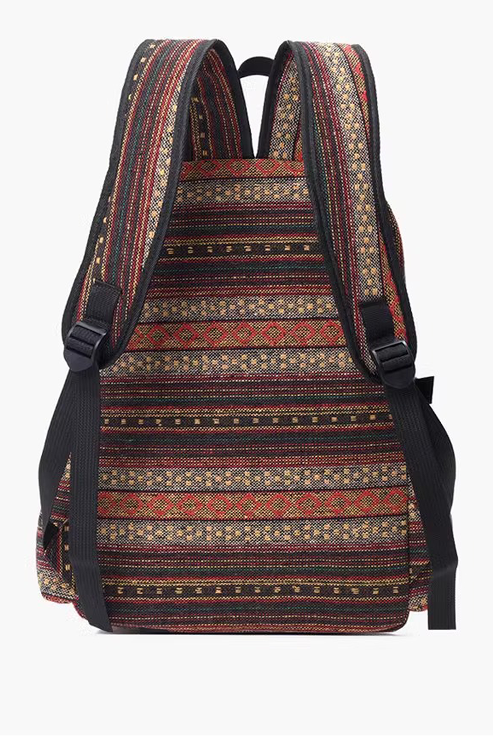 Coffee Vintage Pattern Multi Compartment Large Capacity Backpack