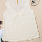 Apricot Guipure Lace Crochet Keyhole Back Tank Top