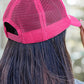 Rose Red Blank Mesh Baseball Cap