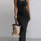 U Neck Spaghetti Strap Maxi Dress