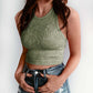 3 Pack Racer Back Textured Crop Tank Top