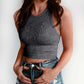 3 Pack Racer Back Textured Crop Tank Top