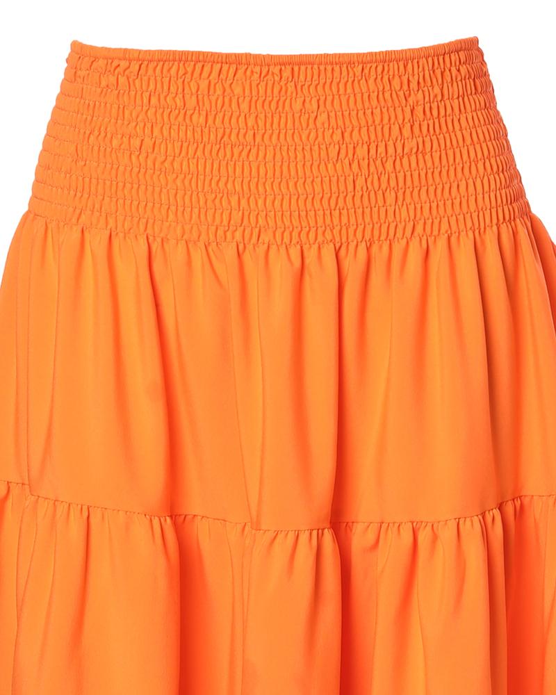 Shirred Crop Top & Maxi Skirt Set