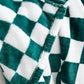 Dark Green Checkerboard Printed Soft Throw Blanket 120*200cm