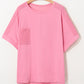 Bonbon Corded Patchwork Pocketed Plus Size T Shirt