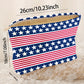 Ivy American Flag Print Zipper Large Cosmetic Bag