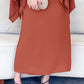 2 Pieces Outfit Asymmetrical Hem Split Sleeve Pullover Top and Casual Midi Skirt Set