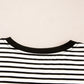 Black Stripe Chest Pocket Patch Round Neck Tank Top