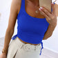Drawstring Square Neck Tank Top
