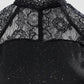 Glitter Contrast Lace Party Dress