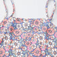 Sky Blue Floral Print Spaghetti Straps Tank Top and Shorts Set