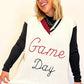 White Vintage Game Day Sweater Vest