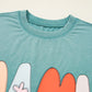 Sea Green MAMA Printed Mineral Wash Crewneck T Shirt