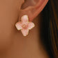 Light Pink Sweet Flower Shape Stud Alloy Earrings