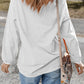 White Nashville Graphic Corded Oversized Sweatshirt