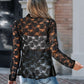 Jacquard & Argyle Pattern Open Front Jacket Casual Crop Coat