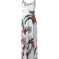 Plants Print Spaghetti Strap Maxi Dress