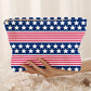 Ivy American Flag Print Zipper Large Cosmetic Bag